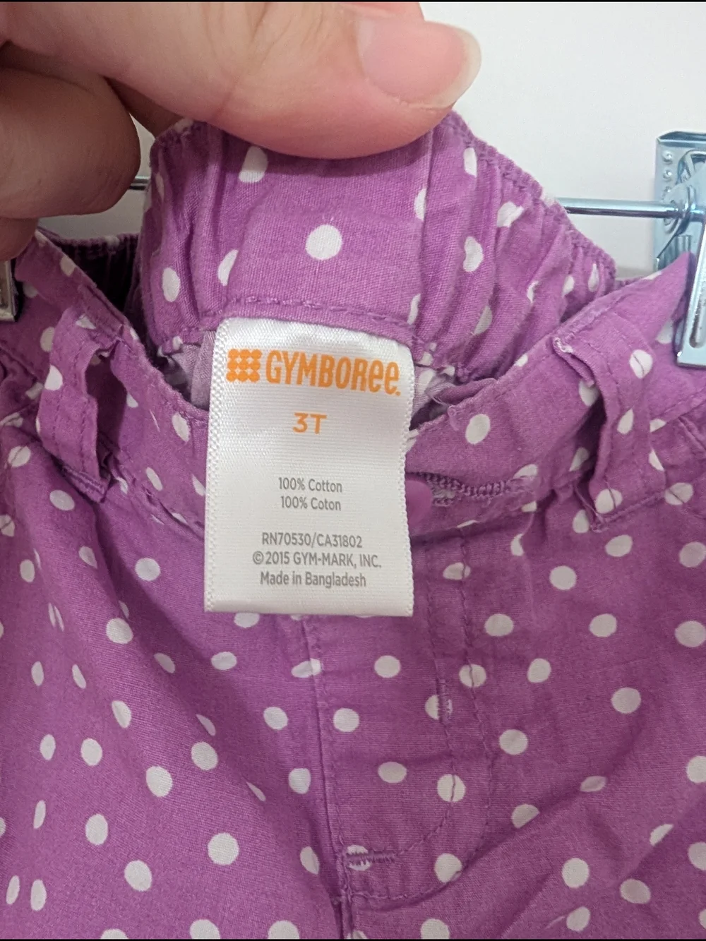 Gymboree Pinwheel Pastels Balloon Print Tank And Purple Polka Dot Shorts Size 3T